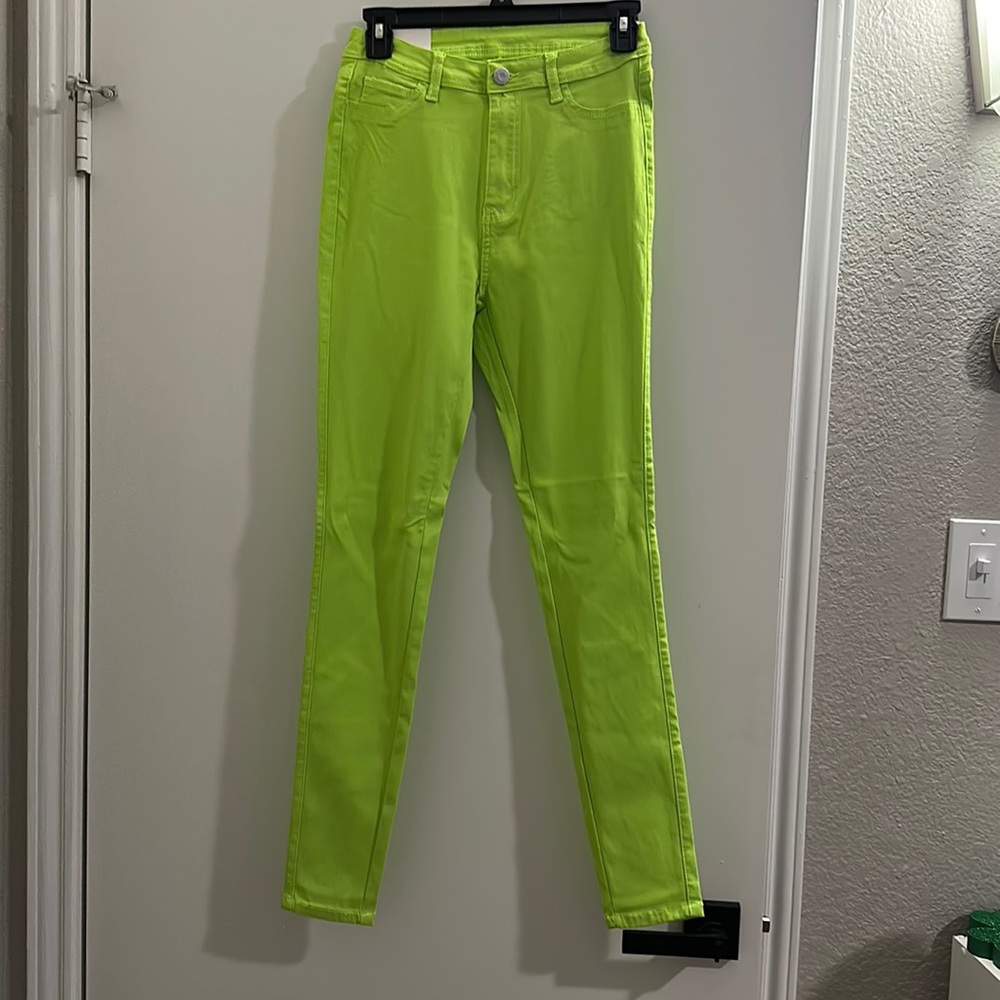 Neon Green Jeggings Size Medium NWT